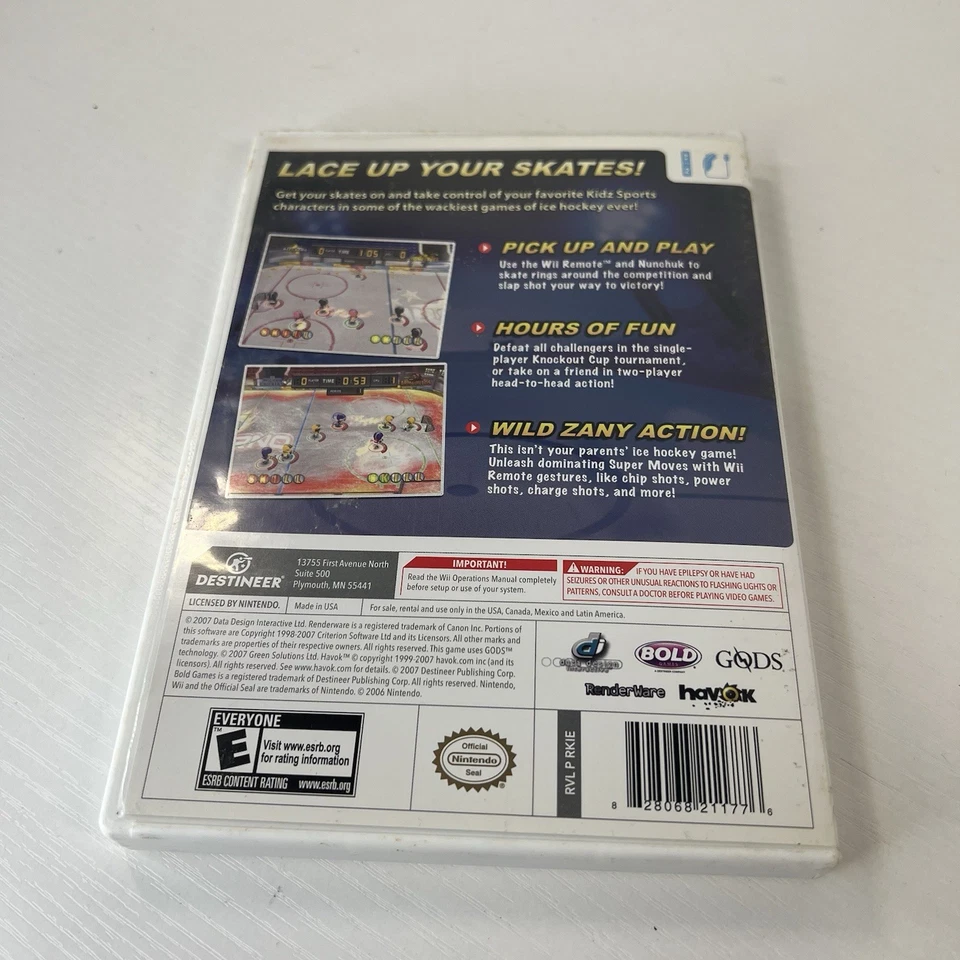Kids Sports Ice Hockey Nintendo Wii Game With Manual Preowned TESTED - Image 4 of 4