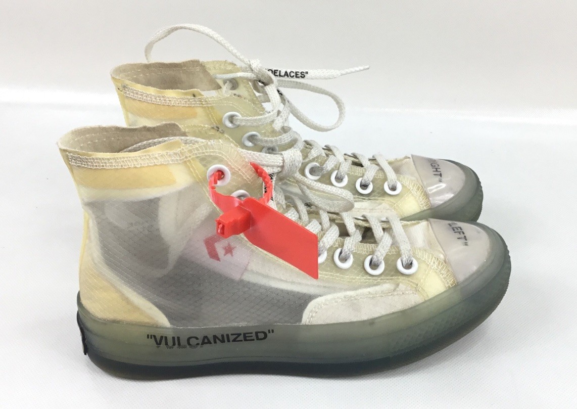 Off White x Converse The Ten Chuck Taylor All Star Vulcanized Hi Top SAMPLE 4.5 image 3