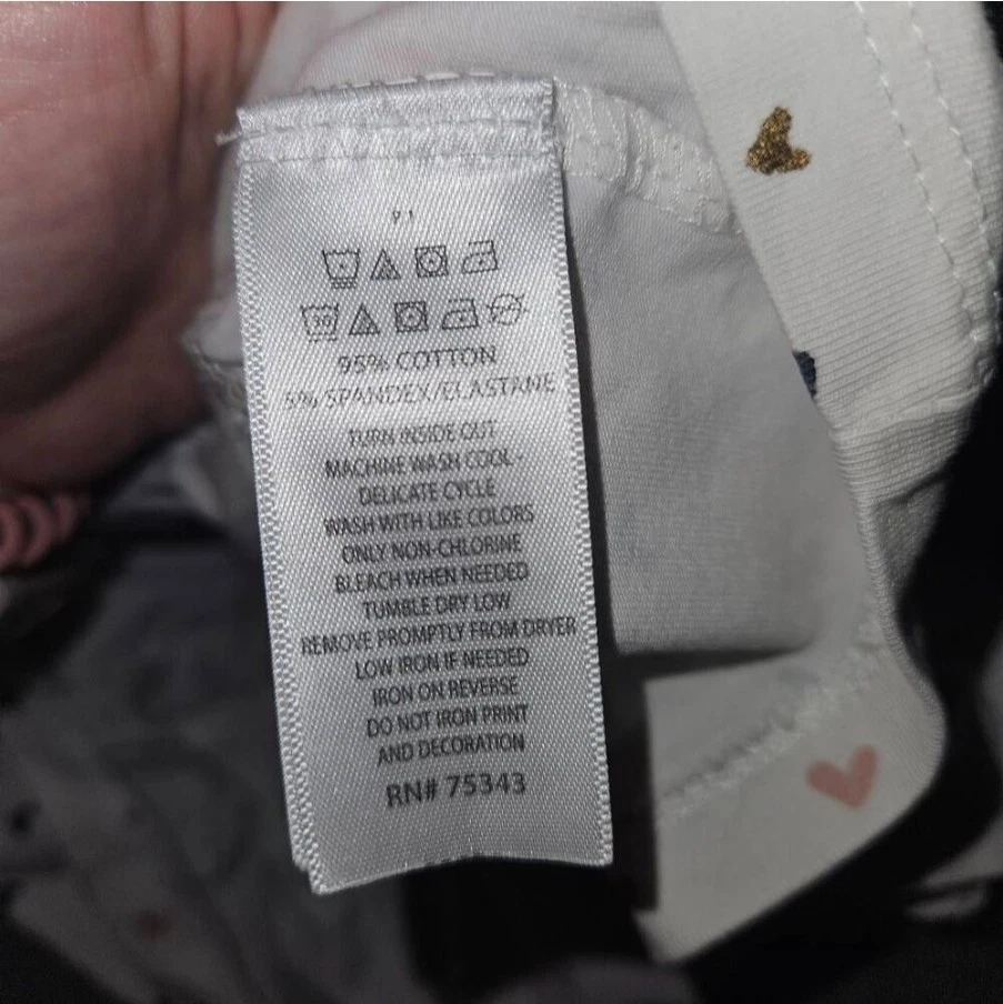 Vestido Savannah Blanco Con Corazones Rosa Gris Y Negro Mangas Volantes Bebé 24M Foto 4 de 4