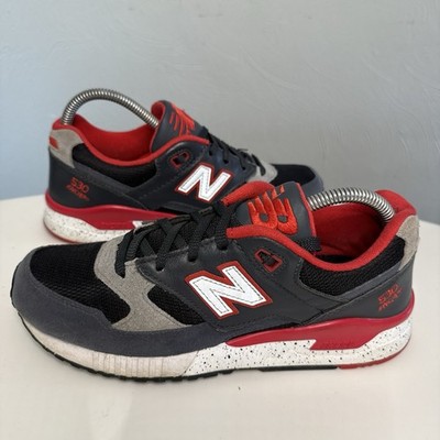 New Balance 530 90S Gray Black Red Athletic Running Shoes Sneakers Womens 8.5