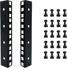 4U Rack Rails w/ M6 Screws Cage Nuts Set
