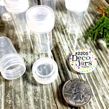 12 Tiny Tubes Vial Pills Container Mining Powder Herbs Geocache K2205  DecoJars