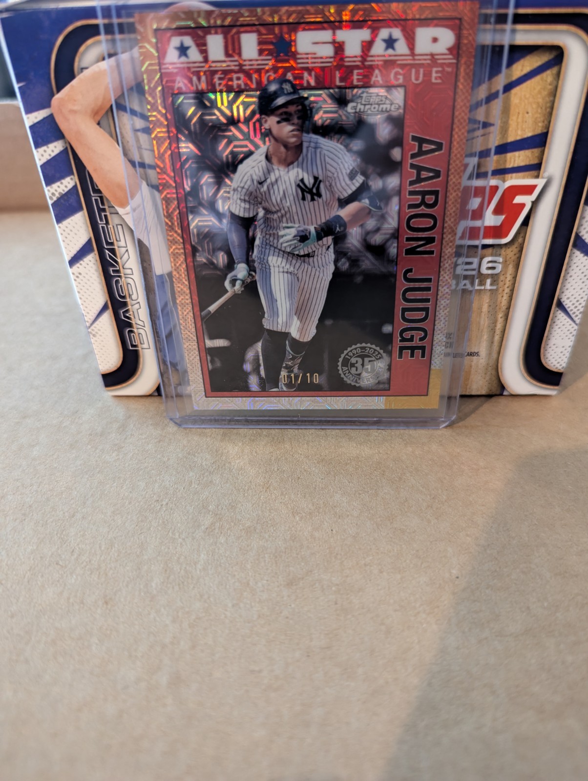 2025 Topps 1990 Topps Baseball Chrome All-Stars Aaron Judge Black /10 #90ASC-12