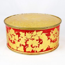 Guildcraft Gold Embossed Round Sewing Box/Cookie Tin. Grapes and Leaves (502067)