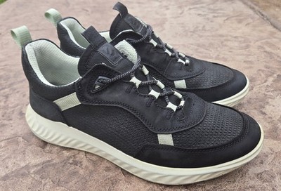 Ecco ATH-1FM ST.1 Men's Lace Up Black Athletic Sneaker EU 44 Size 10 - 10.5 US