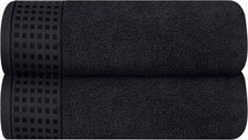GLAMBURG 100 Cotton 2 Pack Oversized Bath Towel Set 28x55 Inches Free Shipping
