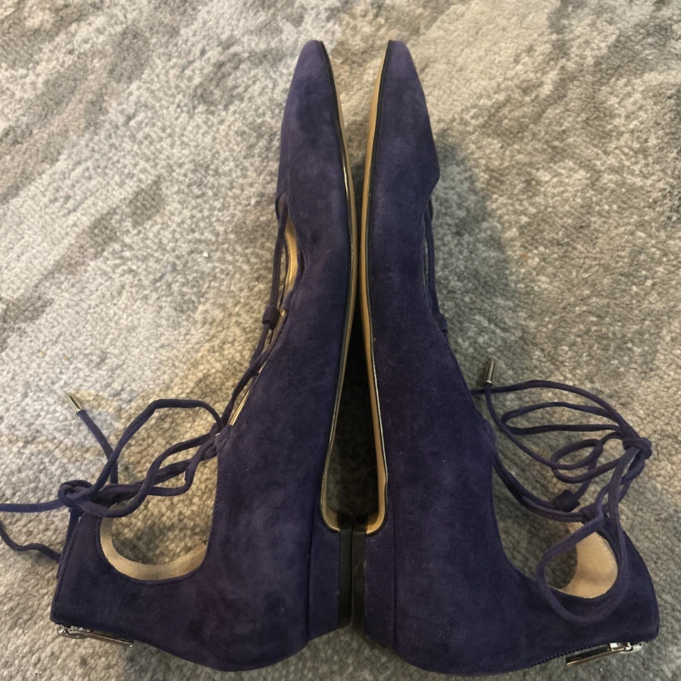 Ballets planos de gamuza púrpura Ivanka Trump Tropica para mujer talla 9 Foto 4 de 4