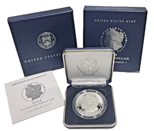 2024 S San Francisco Proof Morgan Silver 999 $1 Dollar Coin w Box and COA MINT!
