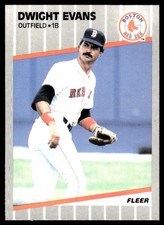 Dwight Evans 1989 Fleer #87 Boston Red Sox MLB READ FREE SHIPPING AutographDen