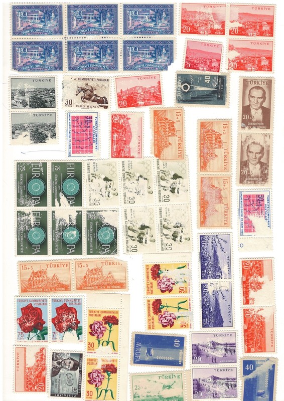 TURKEY STAMPS Türkei LOT RIP, DAMAGED, WASHED STAMPS