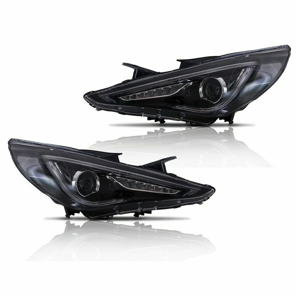 Faros proyectores LED para Hyundai Sonata 2011-2014 lente de doble haz secuencial Foto 4 de 4