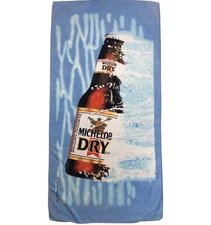 Vintage 90s Michelob Beer Beach Towel Hilasal Full Size 55”x28” Colorful Graphic