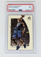 1999-00 SP Authentic #47 Kevin Garnett PSA 9 Minnesota Timberwolves HOF