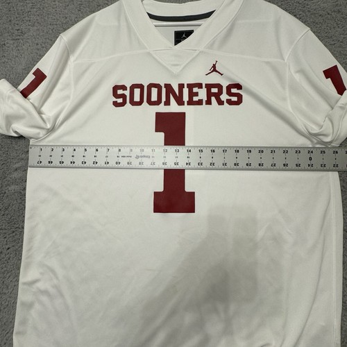 Oklahoma Sooners Jordan Jersey Size XXL Number #1 White Dri-Fit - Picture 6 of 6