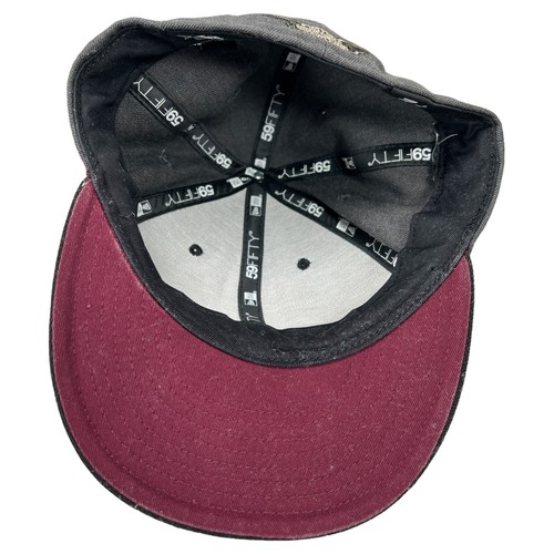 Harley Davidson Used Era Wool Fitted Hat Size M / Medium Gray Black 59Fifty - Picture 5 of 6