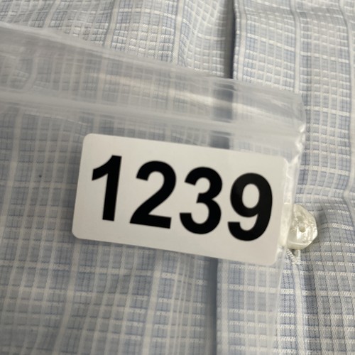 Stefano Ricci Blue White Mens Cotton Button Front Size 18/46 Excellent - Picture 7 of 7