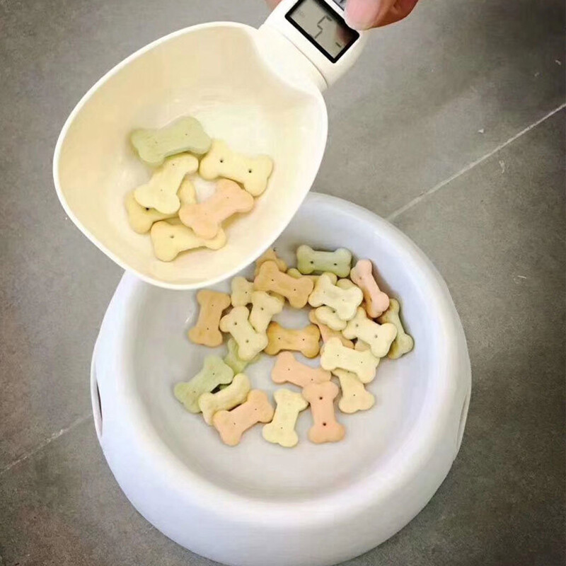 Portable Pet Dog Food Scale Cup Food Measuring Spoon Weighing Scale Cup