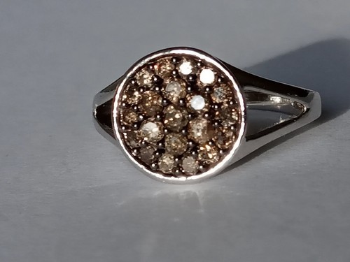 Natural Champagne Diamond ring 0.500ct UK size L - Picture 3 of 5