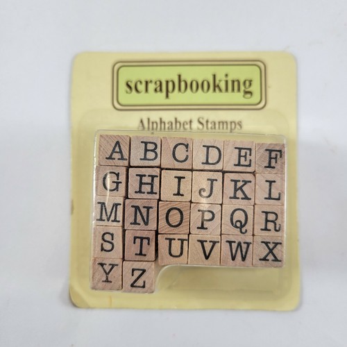 Wooden Alphabet Stamps Set 26 Individual Letters for Scrapbooking, Card Making - Bild 2 von 3