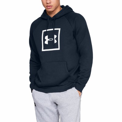 Under Armour Rival Polaire Box Logo Hoodie Hommes Capuche 1329745-035 Under Armour Rival Polaire Box Logo Hoodie Hommes Capuche 1329745-035