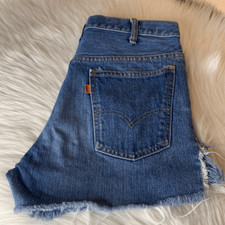 Levi  s Vintage 70's Orange Tab Super High Rise Cut Off Jean Shorts