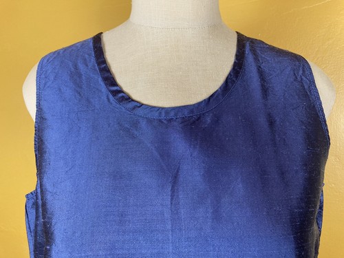 Flachs lila Seide ärmellos Tank Top Bluse Größe Small - Bild 3 von 5