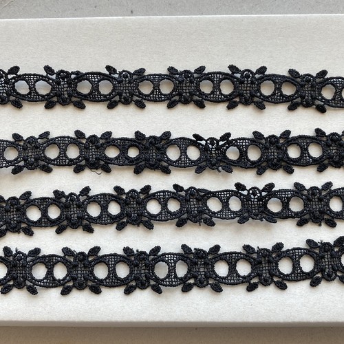 2 Yards Black Embroidery Border/Ribbon Trim DIY Sewing/Crafts/Lingerie/3/4" Wide - Picture 8 of 16