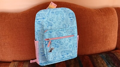 YOOBI Backpack Laptop Book Bag PVC Free Turquoise-Pink 12.5''w x 16.5''t x 4''deep
