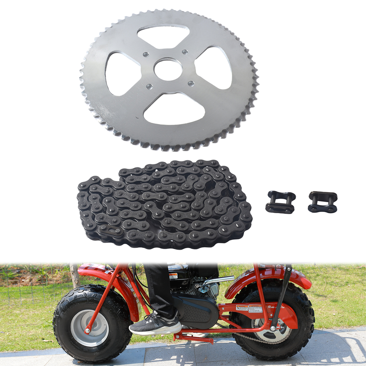 coleman 200 mini bike chain 60T Sprocket 40 41 420 Chain For Coleman CT200U Predator 212cc 196cc Mini  Bike