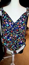 Swimsuit 1 piece women's 16 NWT blue floral