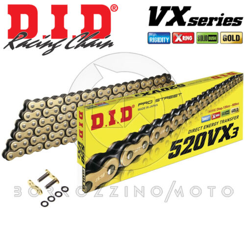DID 520VX3 Gold & Black G&B 110 JERSEYS X-RING for SUZUKI DR 350 YEAR 1999 - Picture 1 of 4