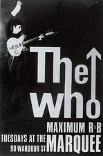 THE WHO Concert Poster - Marquee Club Residency - Wardour St 1964 10"x6" reprint