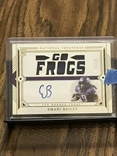 EMANI BAILEY 2024 NATIONAL TREASURES TCU ROOKIE GO FROGS AUTOGRAPH AUTO RPA /25