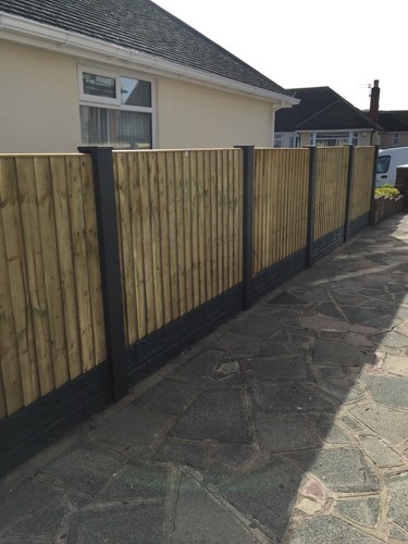 H-shaped Fence Post One-sided Cover Graphite Grey Free Delivery up to 7 ft - Picture 3 of 8