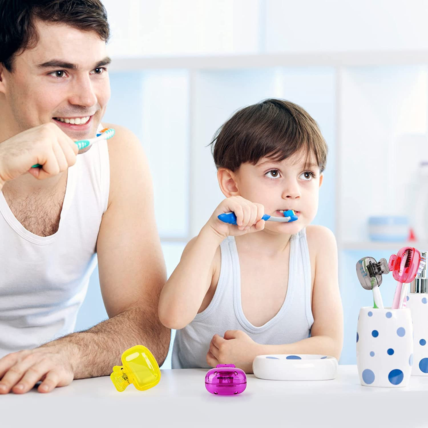 4 Pack Travel Toothbrush Head Covers Toothbrush Protector Cap Brush Pod Case Pro