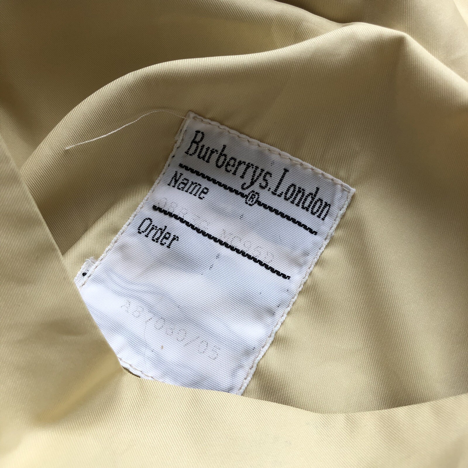 Vintage Burberry Jacket Lightweight Yellow Made in England UK10 image 8
