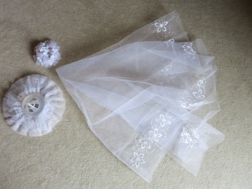 True Vintage Brautkleid 60er, Hochzeit-Fasching-Karneval, Gr, XS/S, mit Zubehör - Bild 14 von 24