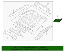 ( 1 ) GENUINE KIA 659651F000 REINFORCEMENT Cross RH 2005-2010 Sportage