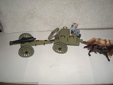 Bmc 54mm painted civil war caison cannon and driver