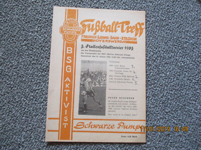 Programm  HT Schwarze Pumpe 1983  ( Pumpe, Riesa, Schwedt, Dessau, Nowa Sol ) 