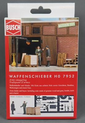 Busch 7952 [H0 Bausatz] Action-Set: ''Waffenschieber'' mit 2 Figuren