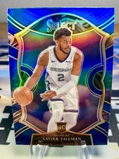 2020-21 Xavier Tillman Panini Select Retail Blue Silver Prizm Rookie Card #95. rookie card picture