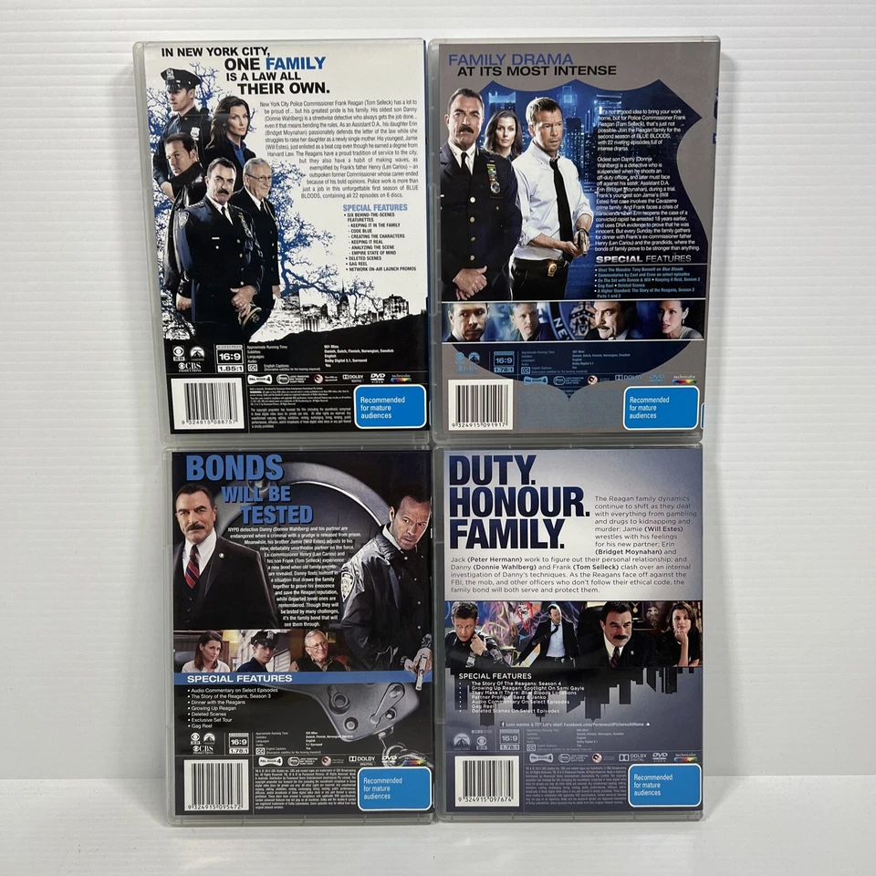 BLUE BLOODS: SEASONS 1-4 DVD Genuino R4 Formato Australiano. Foto 2 de 3