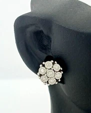 GENUINE DIAMOND STUD *Single* EARRING 10k SOLID WHITE GOLD - New With Tag