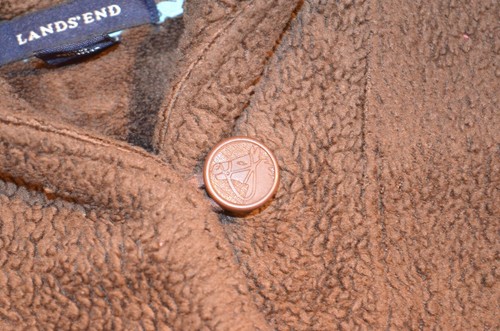 Lot of 2 LANDS' END Girl's Shawl Collar Sweaters (Brown/Cherry) Small 7 - 8 - Picture 5 of 7