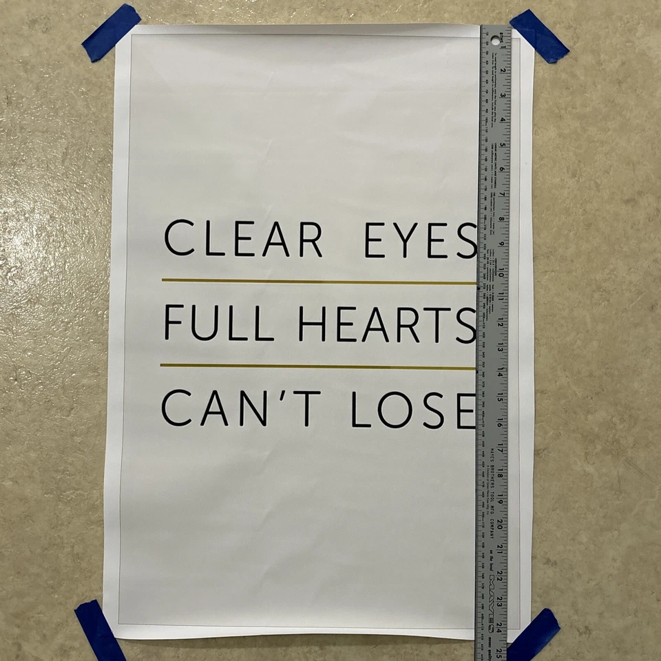 Clear Eyes Full Hearts Can’t Lose Quote Poster ✅ Canvas Wall Art Decor ✅16x24 in - Image 4 of 4