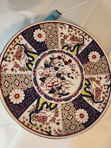 Imari Ware Japan 8" Porcelain Bread Plate Beautiful Colors 