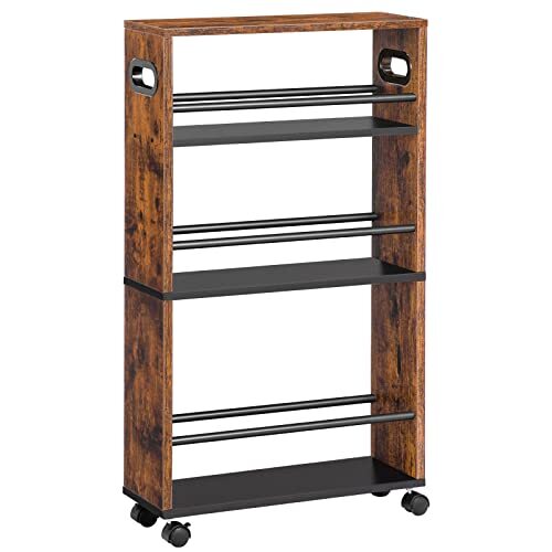 Slim Storage Trolley, Narrow Kitchen Cart, Slide Out Kitchen Trolley on
