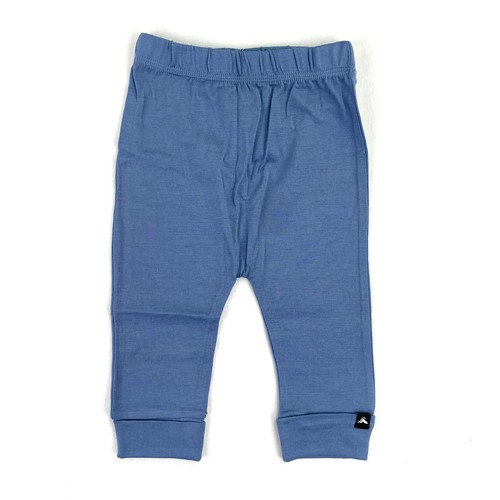 Macpac Baby Leggings Geothermal Base Layer Long Merino Wool Blue Size 00 - Picture 2 of 5