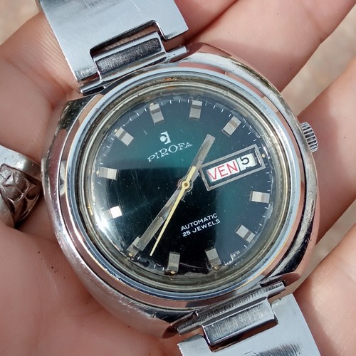 PIROFA Automatic Day-Date Stainless Steel Large 40mm Vintage Wristwatch - Picture 11 of 11